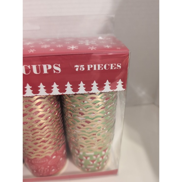 NEW Core Kitchen 75 Piece Box of Thick Holiday Cheer Baking Cups - Picture 5 of 10